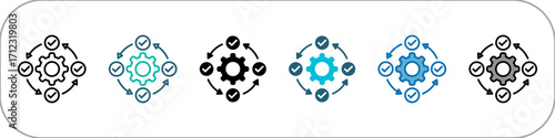 Integration Single Icon Pack Multistyle Illustration