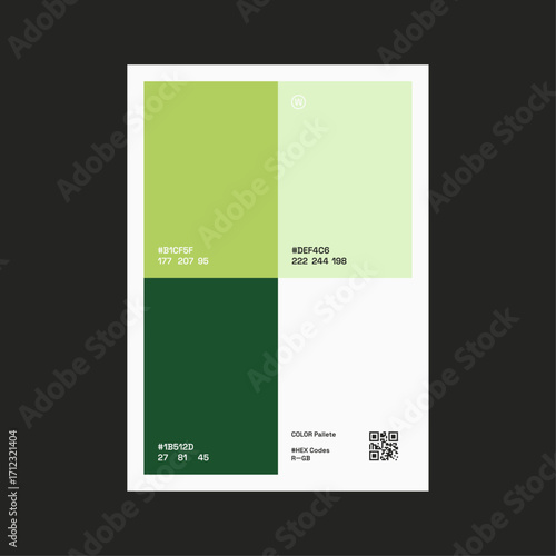 Evergreen Mist Color Pallette Poster Design