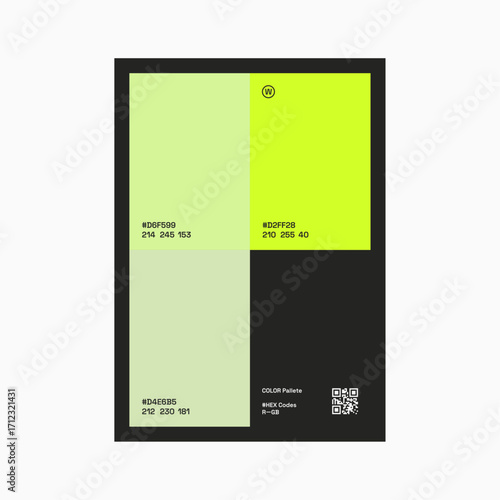 Lime Cream Color Pallette Poster Design