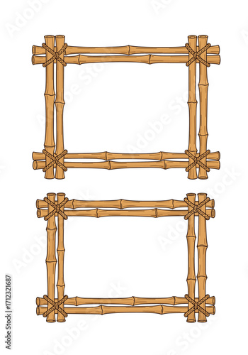 Decorative bamboo frames perfect for rustic themed designs and natural invitations.
