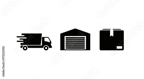 Delivery and storage icons