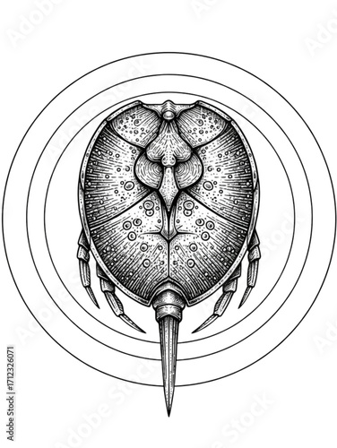Ancient Creature A Detailed Illustration of a Trilobite Fossil