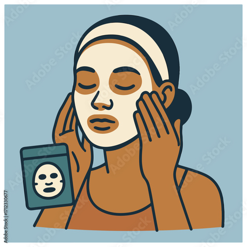 Sheet Mask Skincare — Brightening Facial Treatment