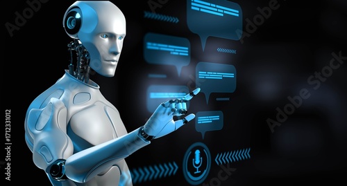 AI Robot Interaction and Natural Language Processing Technology.
