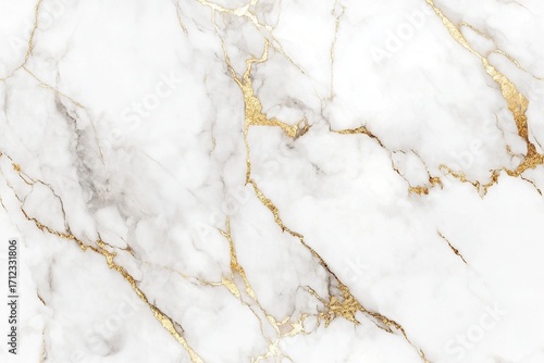Minimalist background of luxurious white marble texture with soft golden veins, perfect for text overlay, clean and elegant, high resolution, seamless pattern