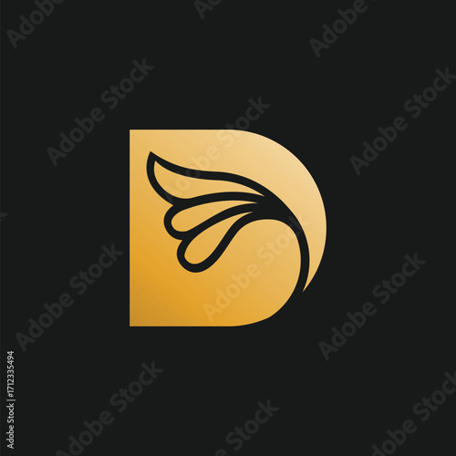 Luxury D logo design