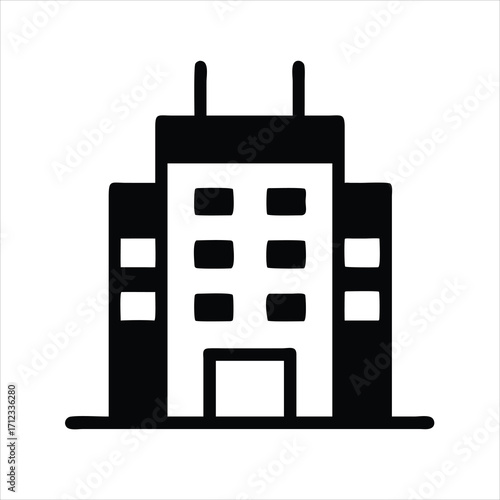Modern apartment icon illustration design graphic for real estate home building city property living architecture blueprint concept