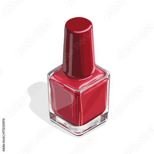 2D flat vector graphic of a Nail Polish in icon style, isolated on white background