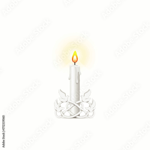 candle on a white background
