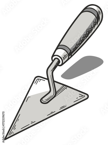 Isolated Putty Knife on White Background