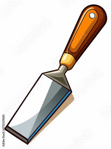 Isolated Putty Knife on White Background