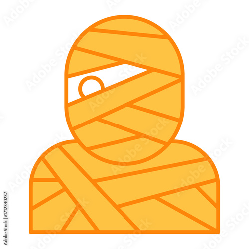 Mummy Filled Outline Icon Vector Illustration