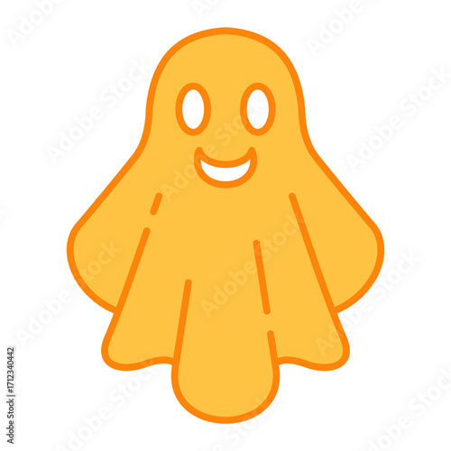 Ghost Filled Outline Icon Vector Illustration