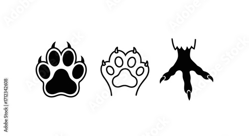 Animal Paw Prints Cat, Dog, Bird