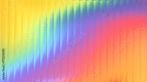 Bright Yellow to Red Vertical Stripes with Frosted Glass Effect and Rainbow Gradient abstract