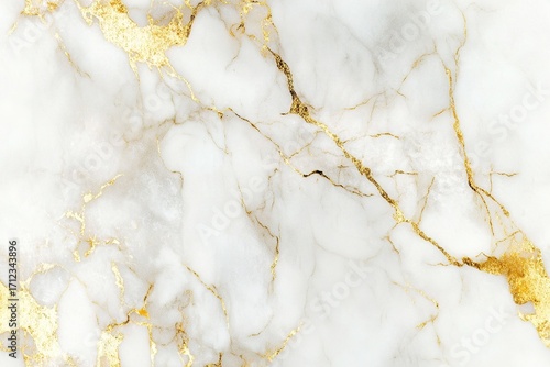 Minimalist background of luxurious white marble texture with soft golden veins, perfect for text overlay, clean and elegant, high resolution, seamless pattern