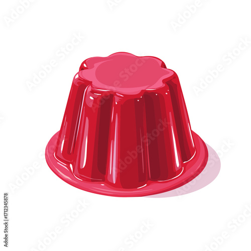 Minimal 2D flat vector of a Jello, icon-style illustration on a white background