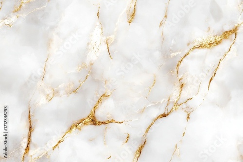 Minimalist background of luxurious white marble texture with soft golden veins, perfect for text overlay, clean and elegant, high resolution, seamless pattern