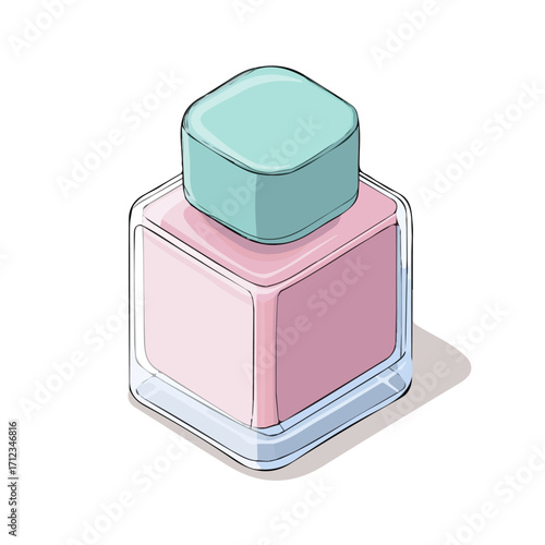 2D flat vector graphic of a Skin Toner in icon style, isolated on white background