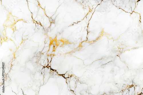 Minimalist background of luxurious white marble texture with soft golden veins, perfect for text overlay, clean and elegant, high resolution, seamless pattern