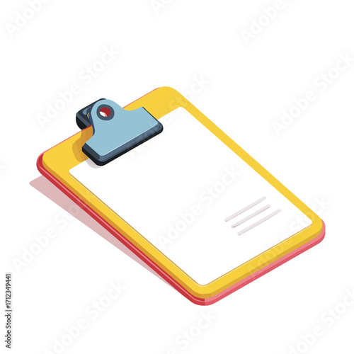 Minimal 2D flat vector of a Clipboard, icon-style illustration on a white background