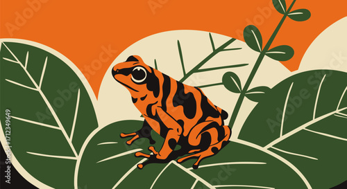 Abstract Frog with Pattern