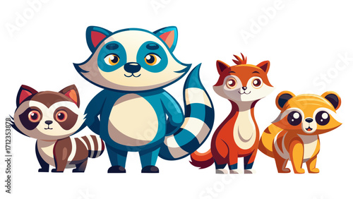 animal, fox, cartoon, vector, dog, illustration, cat, love, set, baby, teddy, toy, fun, art, cute, pet, brown, heart, funny, character, adorable, kid, valentine, animals, childhood