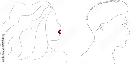 silhouette liner girl and boy