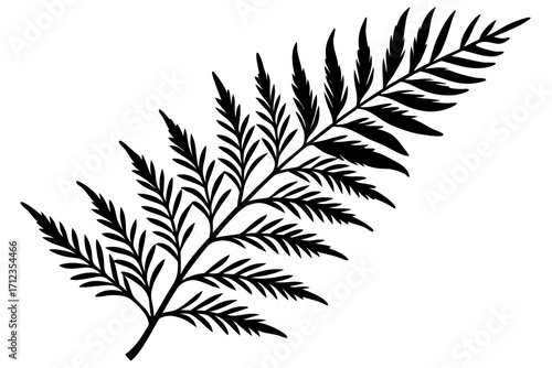 black silhouette of a plant