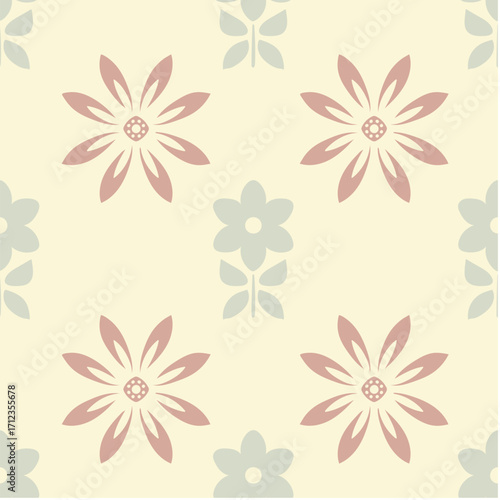 seamless pattern for background with plant and flower theme