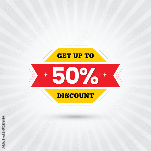 Creative Get Up to 50% Discount Template