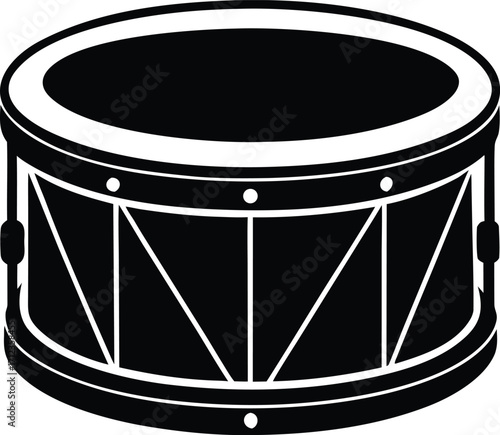 Drum clean silhouette vector