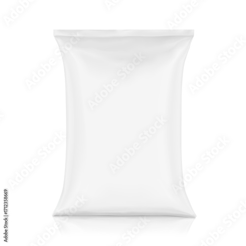 Woven sack bag bag mockups for chemical products and etc. High realistic. Vector illustration isolated on white background. Ready for use in presentation, promo, advertising. EPS10.