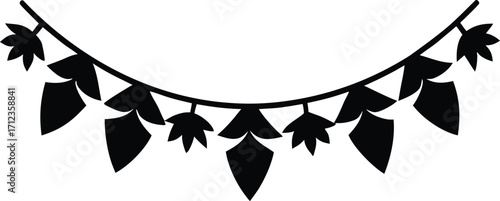 Garland silhouette vector illustration