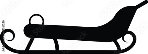 Sledge silhouette vector illustration