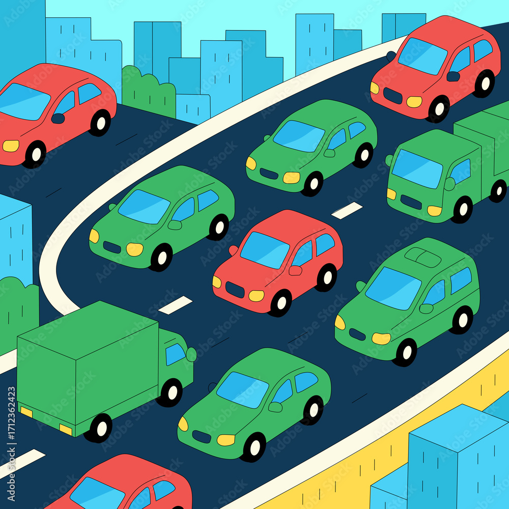 Fototapeta premium cars on the road