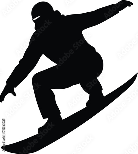 snowboard silhouette vector illustration