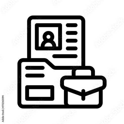 Icon Curriculum Vitae With Style Outline