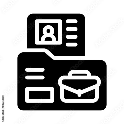 Icon Curriculum Vitae With Style Glyph