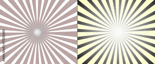 Vector colourful sun rays sunburst texture background.