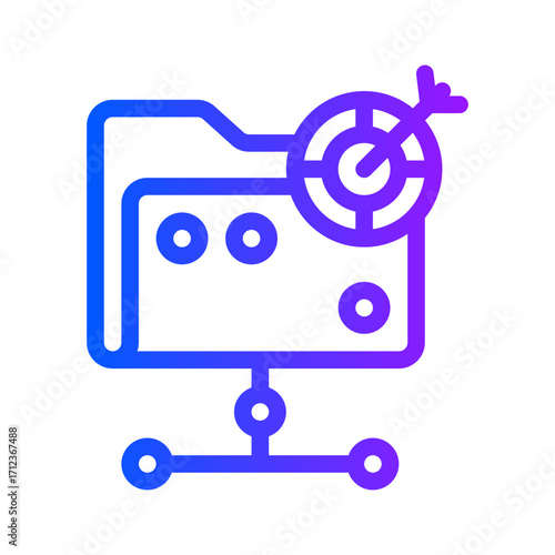 Icon Product Target With Style Gradient Color