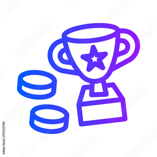 Icon Achievement With Style Gradient Color