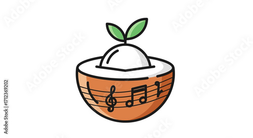Coconut Music - A Seedlings Serenade in a Musical Shell.