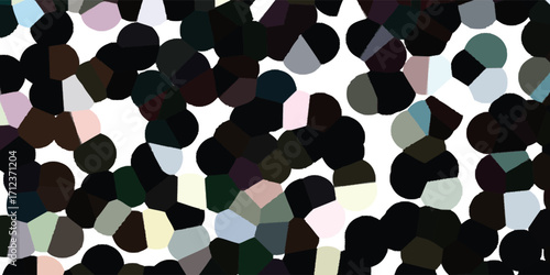 Abstract Irregular Shapes Mosaic Pattern: Dark and Light Tones Pixelated Effect.