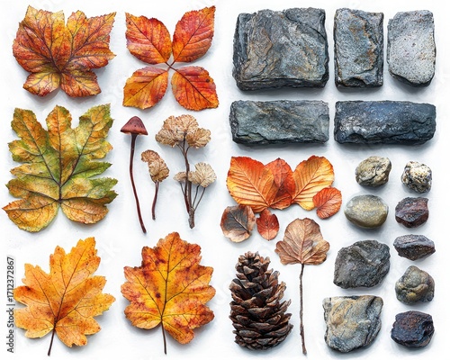 Autumnal collection of nature's elements