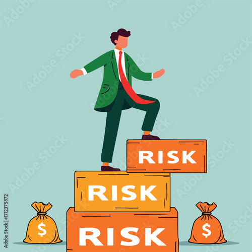 risk management concept ,Investment risk concept, high risk high return concept