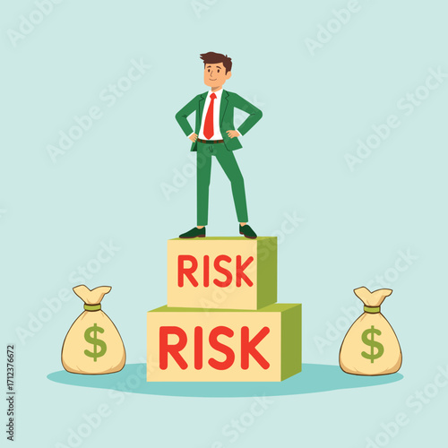 risk management concept ,Investment risk concept, high risk high return concept