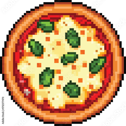 Pizza Margherita Pixel Art