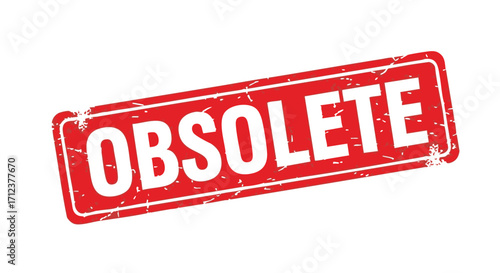 Red grunge stamp declaring something obsolete.
