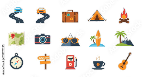 Collection of Travel Icons.